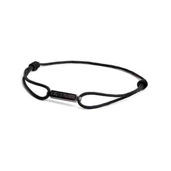 1,5 mm schwarzes Nylonarmband mit schwarzem Carbon-Finish - Talis Black